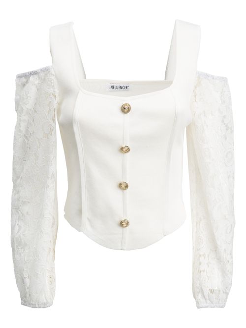 Influencer Camicia da donna bianco