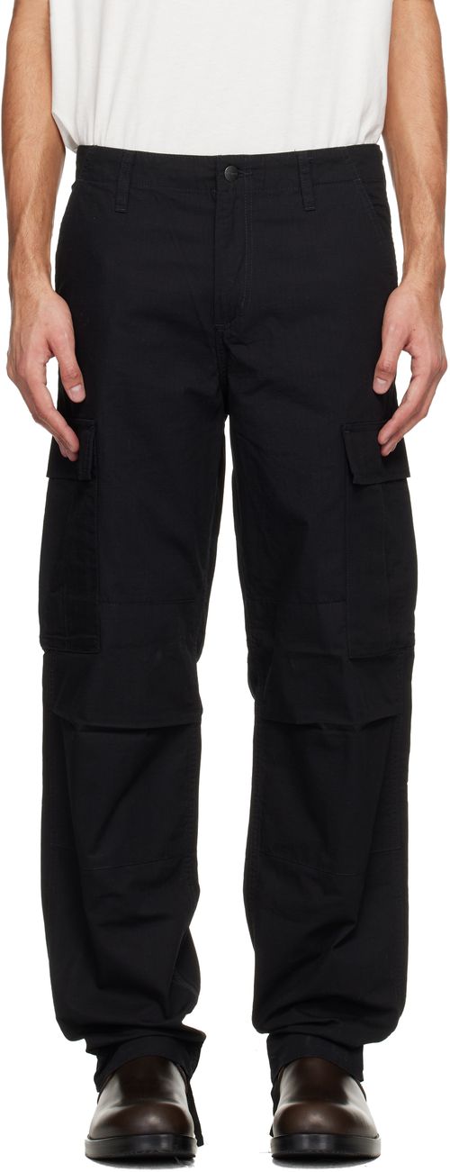 Black Regular Cargo Pants