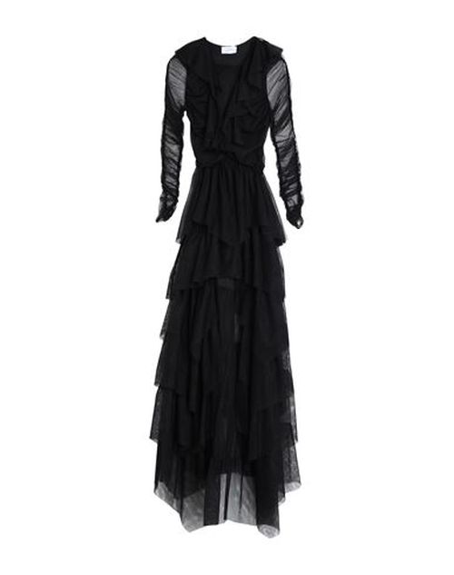 Woman Maxi dress Black Size 10 Polyester