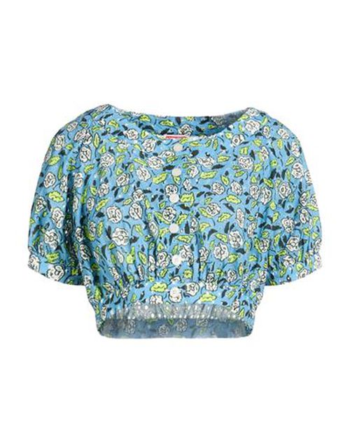 Woman Shirt Blue Size 2 Cotton