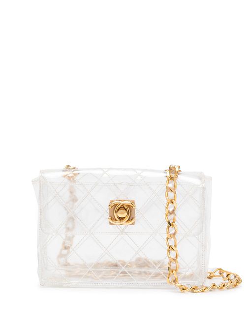 1985-1993 CC diamond-quilted crossbody bag - Neutrals