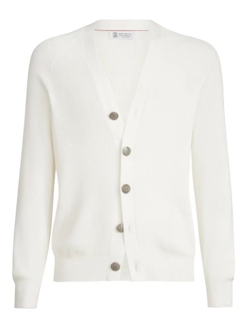 English Rib Cardigan — White
