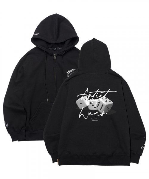 Dice hood zip-up