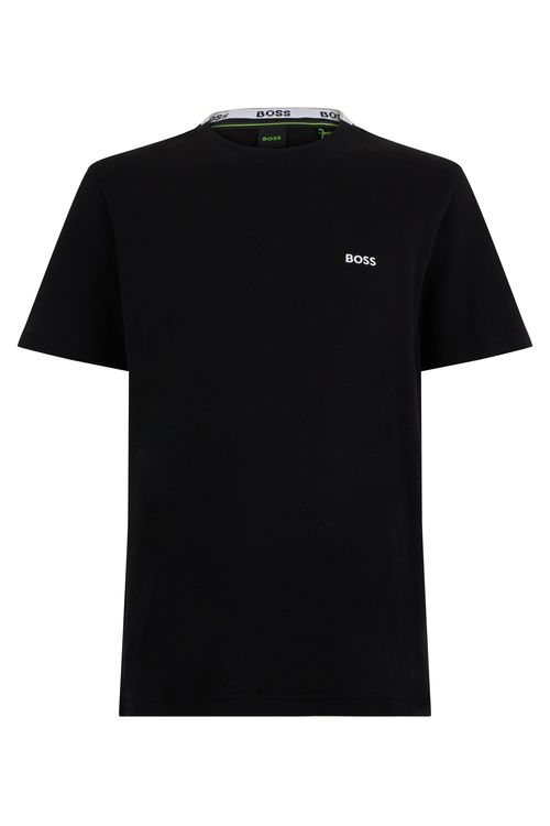 Logo-Embroidered Cotton T-Shirt — Black