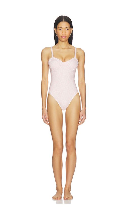 LoveShackFancy Brooksie Swimsuit in Pink. - M also in L, S, XL