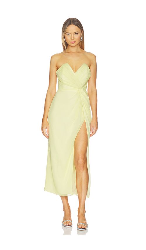 Katie May Come On Home Midi Dress in Lemon. - S also in XS, M
