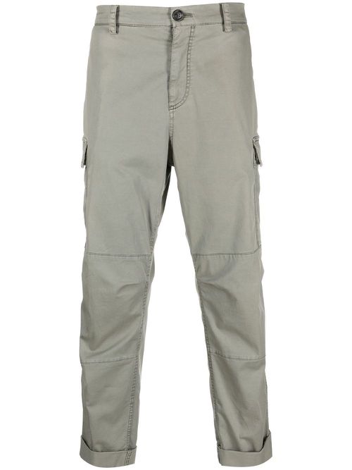Tapered-leg cargo trousers - Green
