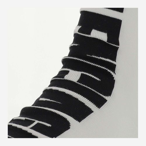 Stretch Cotton Logo Socks — White
