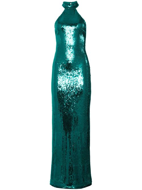 Cora sequin-embellished maxi dress - Green