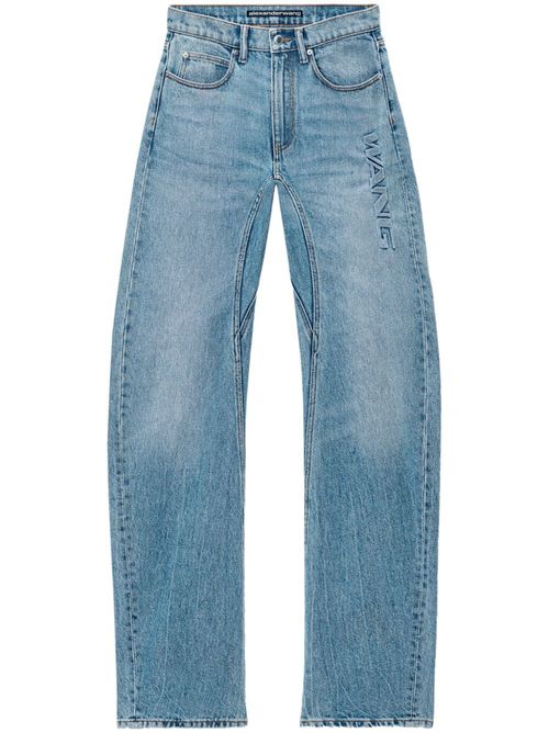 Logo-embossed jeans - Blue
