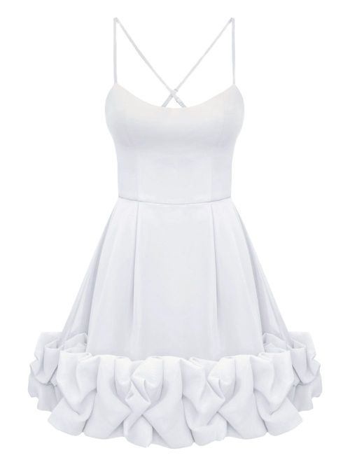 POST MERIDIEM backless bustier mini dress - White