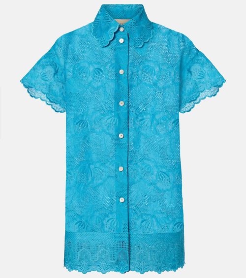 Embroidered cotton shirt