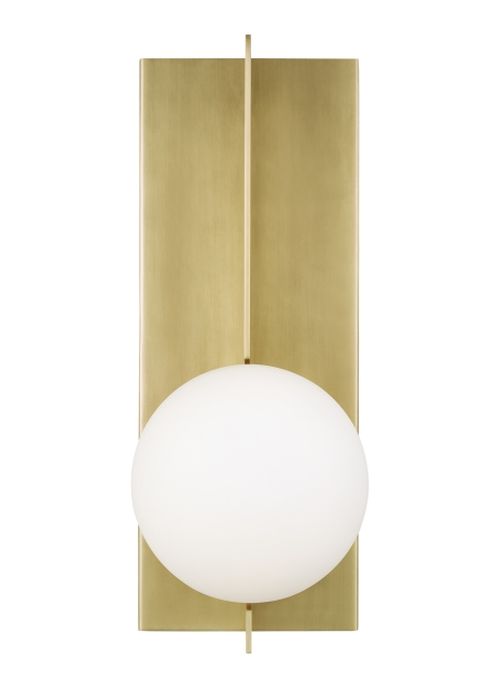 Aged Brass One Light Wall Sconce from the Orbel Collection
