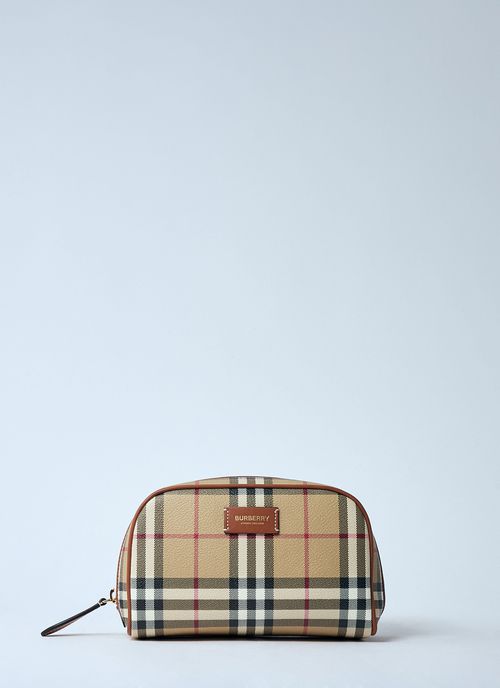 Women Small Check Travel Pouch