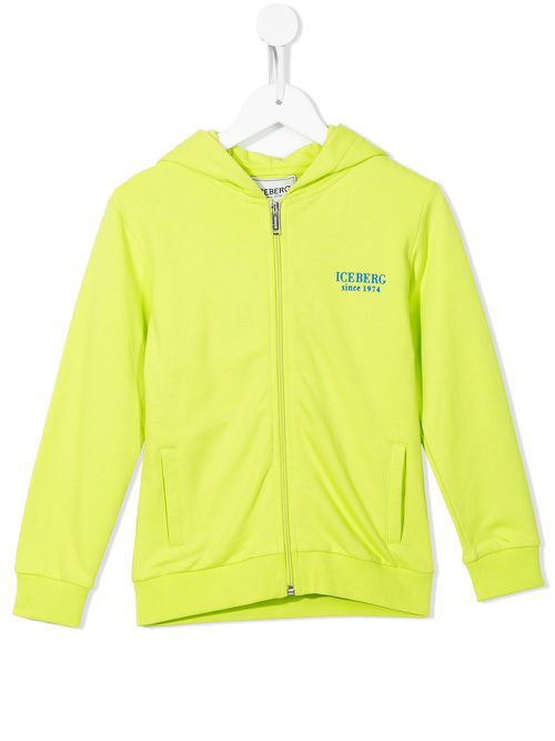 Logo-printed hoodie - Green