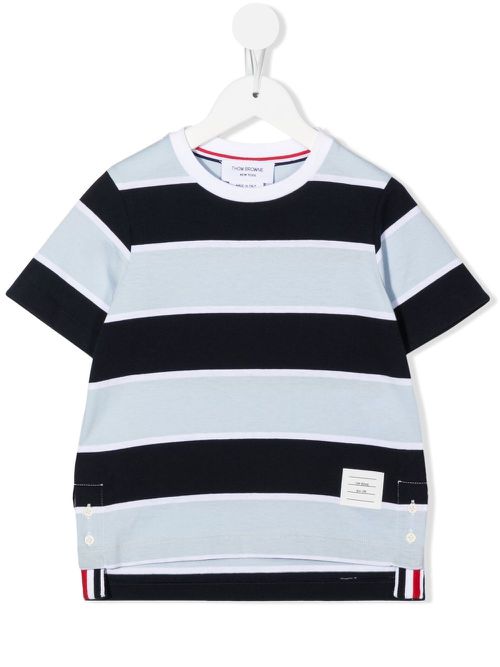 Striped short-sleeved T-shirt - Blue