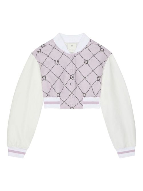 Cropped varsity jacket - Grey