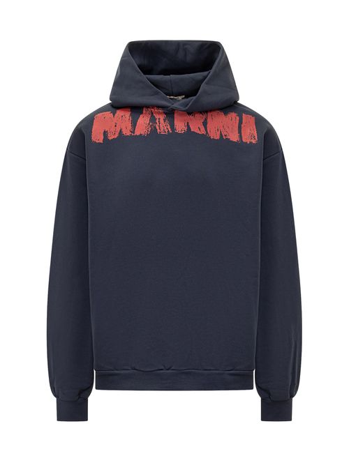Classic Sweatshirt with Hood and Bold Logo