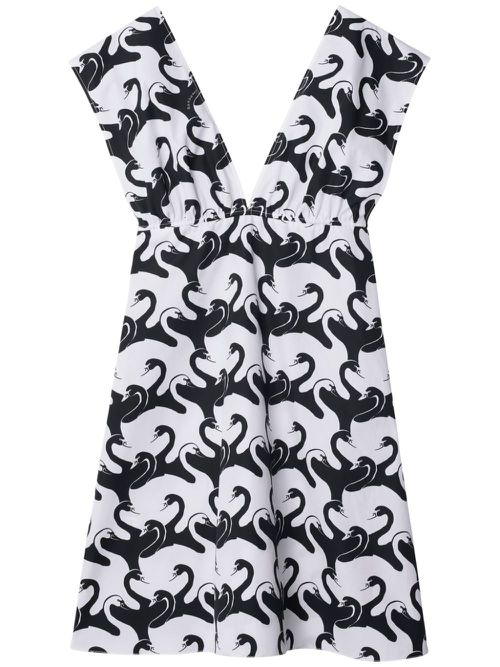 Swan cotton dress - White