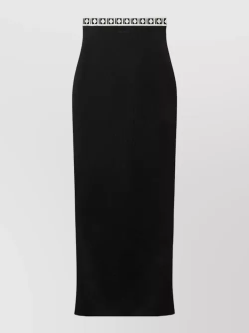 Versace - high waisted maxi knit viscose skirt