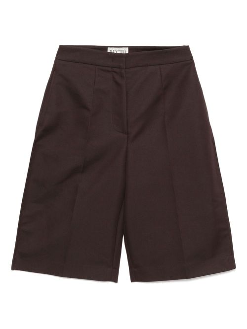 Recto pleat detail shorts - Brown
