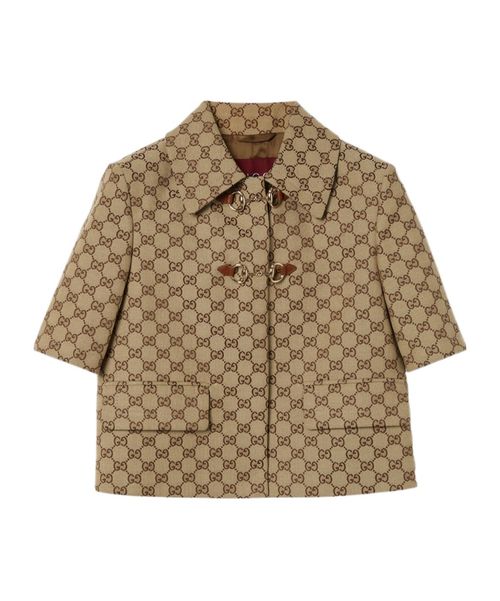 GG canvas jacket with Horsebit