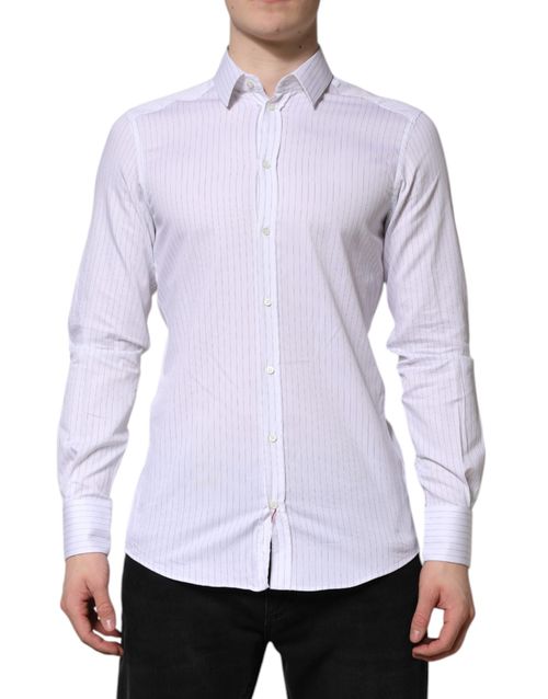 Cotton Striped Shirt — White