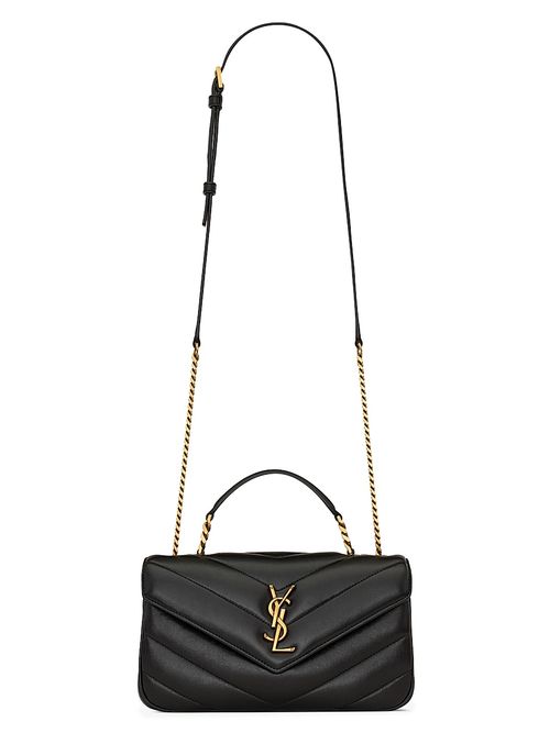Women's Loulou Top Handle Bag in Lambskin - Black