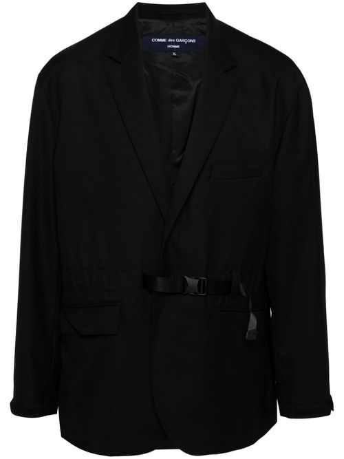 Adjustable waist strap jacket - Black
