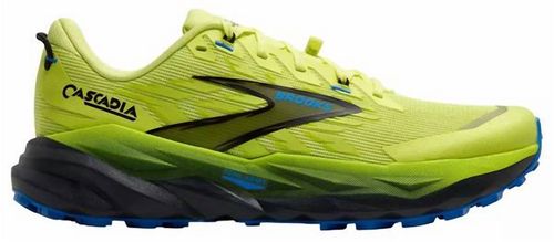 Men's Cascadia 19 Trail Running Shoes In Sunny Lime/black/blue
