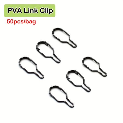 TEMU 50pcs Carp Fishing Accessories Pva Bag Link Clip Quick Change Feeder Swivels Forcarp Hair Rig Tool Carp Coarse Method Feeder