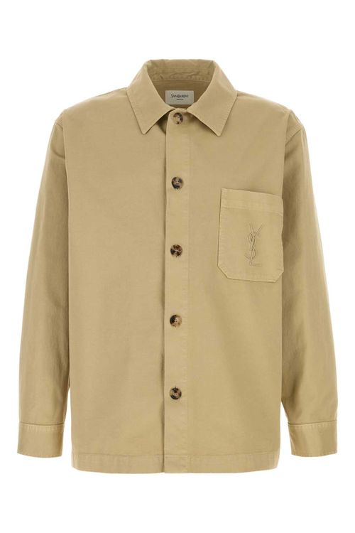 Cotton Overshirt Shirt — Beige