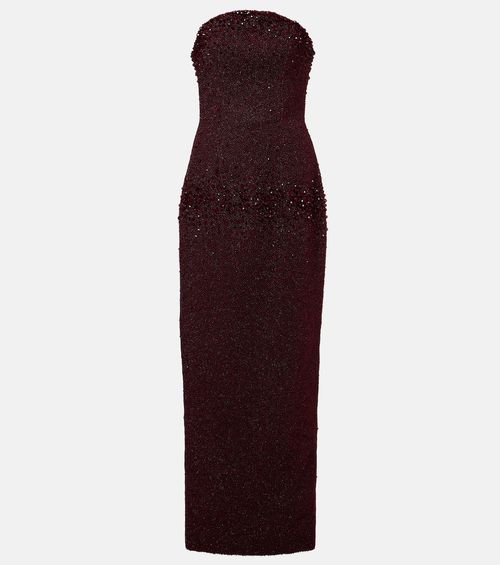Tina embellished strapless gown