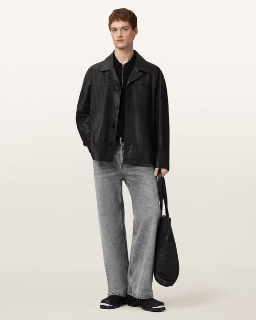 Bradwell Boxy Leather Coat