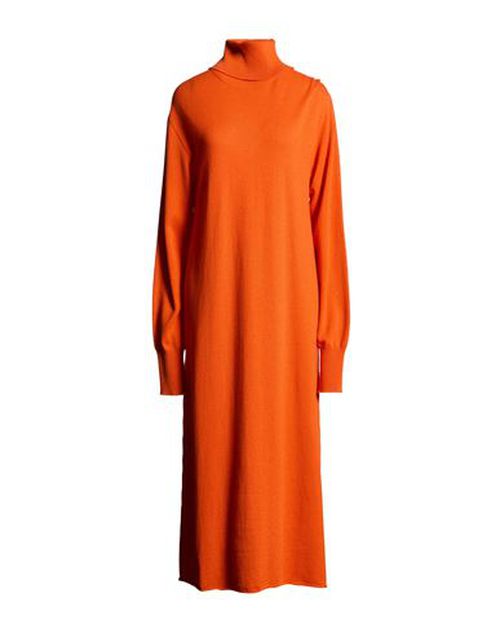 Woman Midi dress Orange Size 6 Cashmere