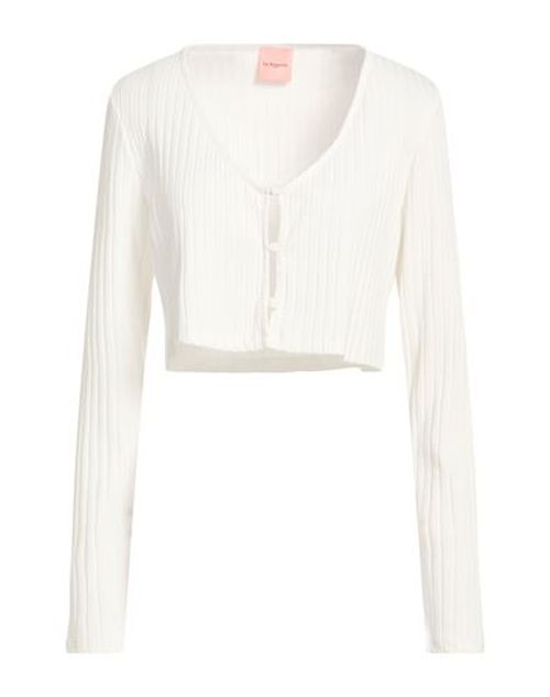 Woman Cardigan White Size 6 Viscose, Polyester, Elastane