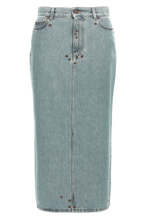 Rivets Denim Skirt