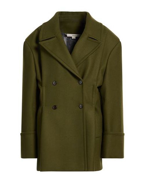 Woman Coat Military green Size 10 Wool, Polyamide