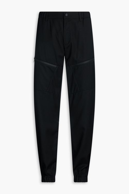 Wool-blend ripstop track pants - Black - IT 50