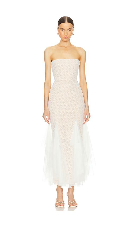 God Save Queens Alizee Strapless Dress in Nude.  XS. Also in