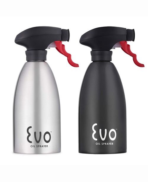 18/8 Stainless Steel Holds 16-Ounces Oil Sprayers, Non-Aerosol For Cooking Oil and Vinegar, Set of 2 - Silver