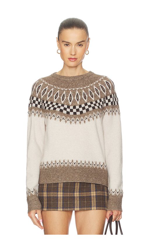 LNA Tali Fair Isle Sweater. L. Also in M, S
