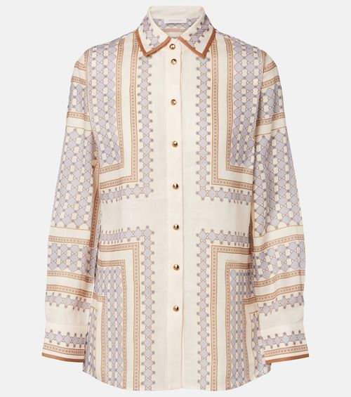 Printed ramie shirt