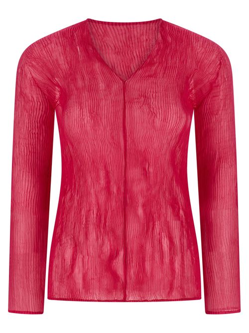 Chiffon Twist 1 Blouse — Red