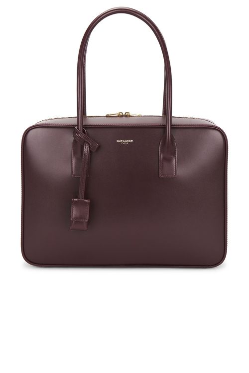Saint Laurent SLP Bauletto Bag in Hot Wine - Wine. a