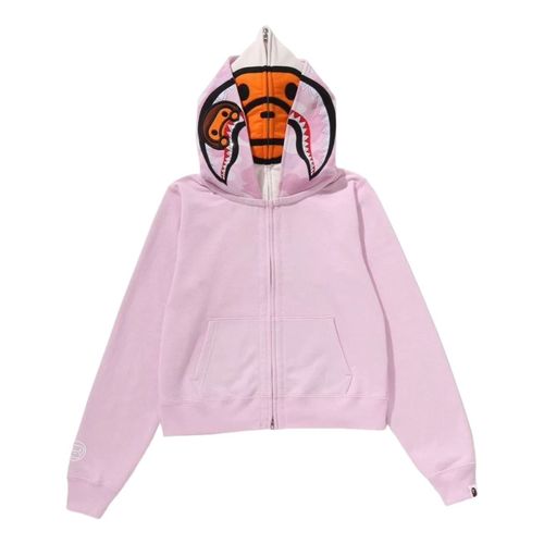 Milo Shark Cropped Full Zip Double Hoodie 'Pink'