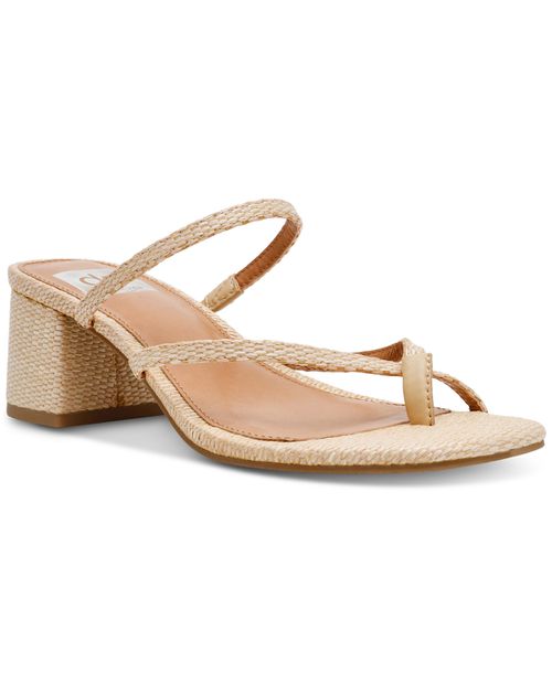 Women's Lumena Strappy Slide Block-Heel Sandals - Raffia