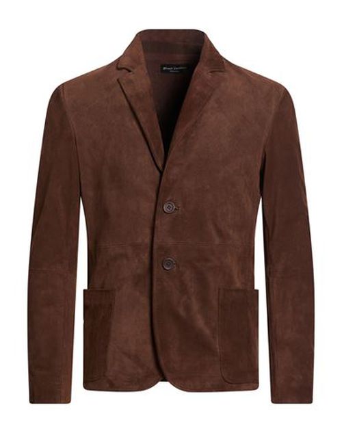 Man Blazer Brown Size S Leather