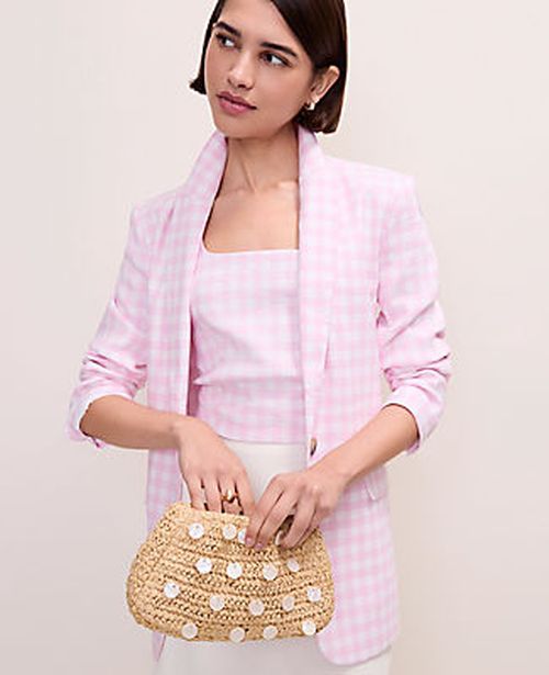 Ann Taylor The Gingham Longline Blazer