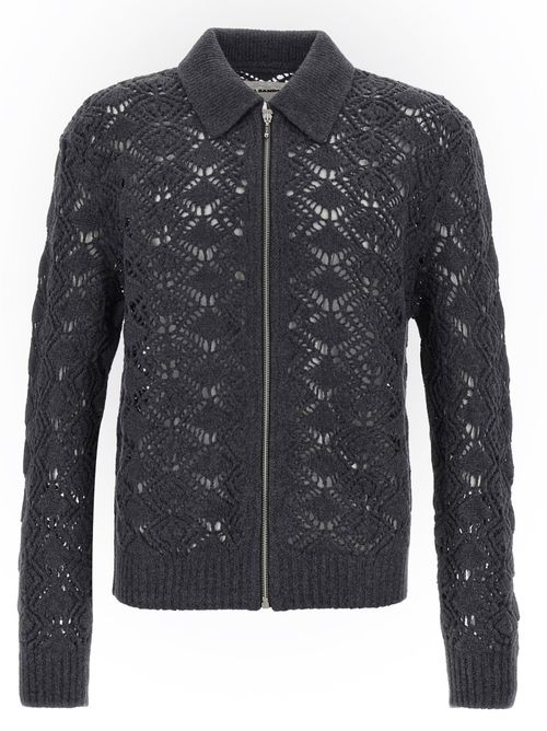 Openwork Wool Cardigan